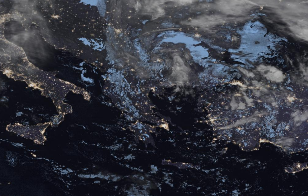 Τελευταία δορυφορική εικόνα νεφοκάλυψης