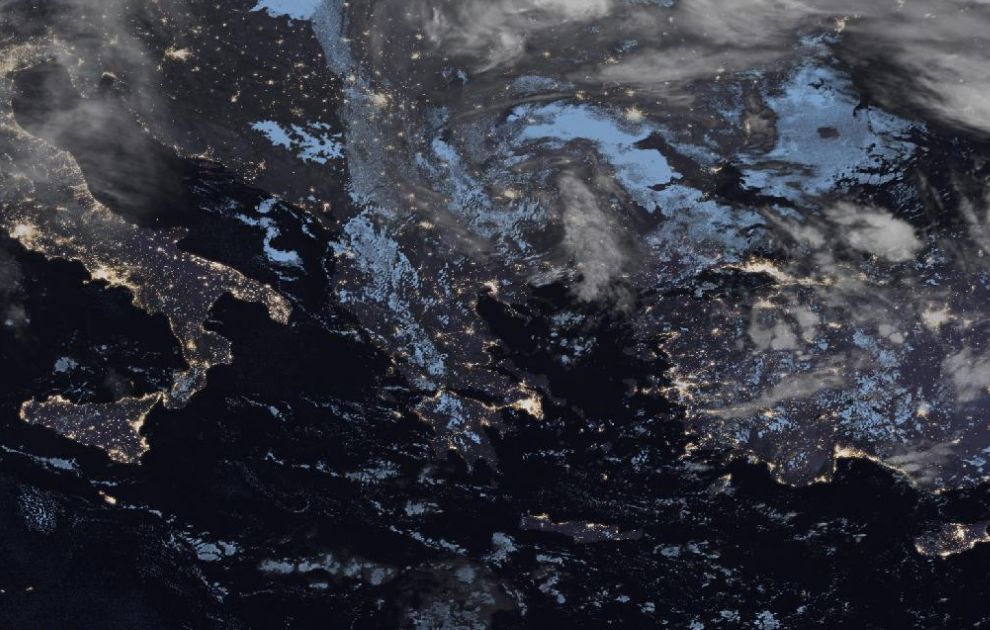 Τελευταία δορυφορική εικόνα νεφοκάλυψης