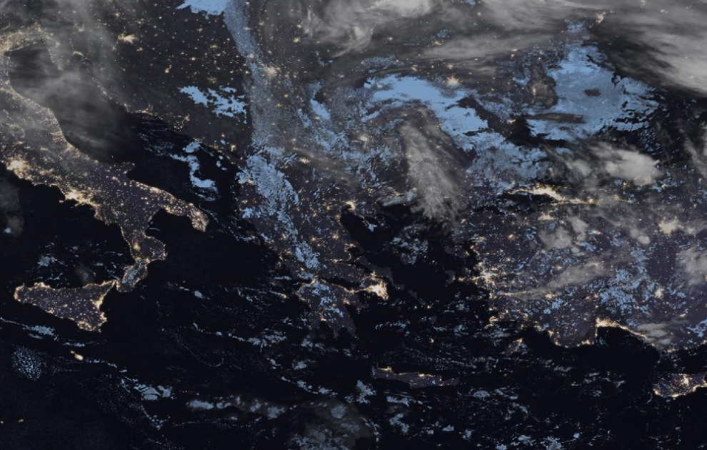 Τελευταία δορυφορική εικόνα νεφοκάλυψης