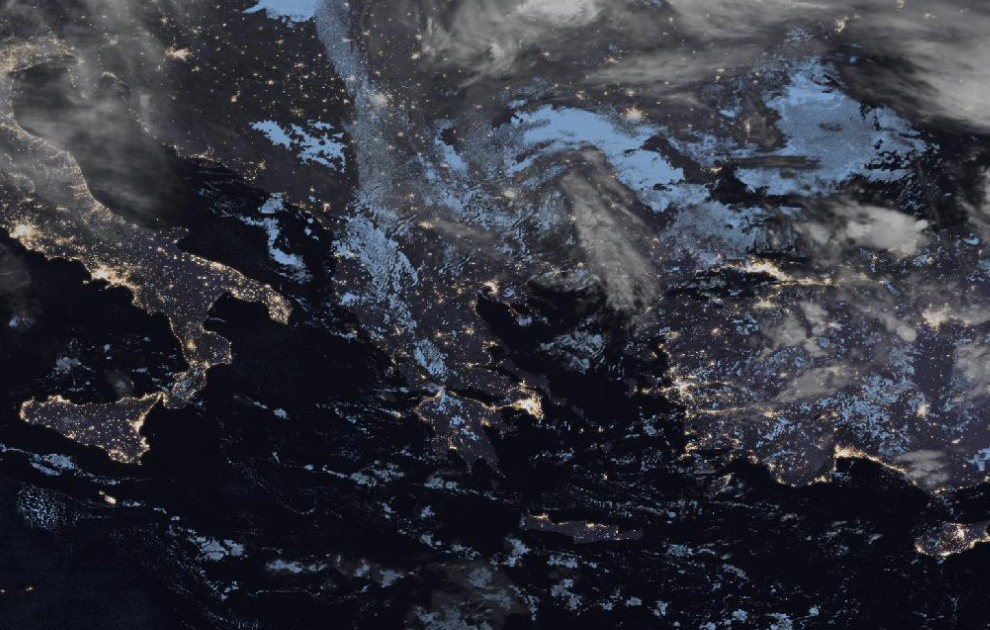 Τελευταία δορυφορική εικόνα νεφοκάλυψης