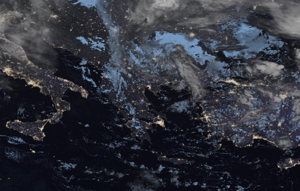 Τελευταία δορυφορική εικόνα νεφοκάλυψης