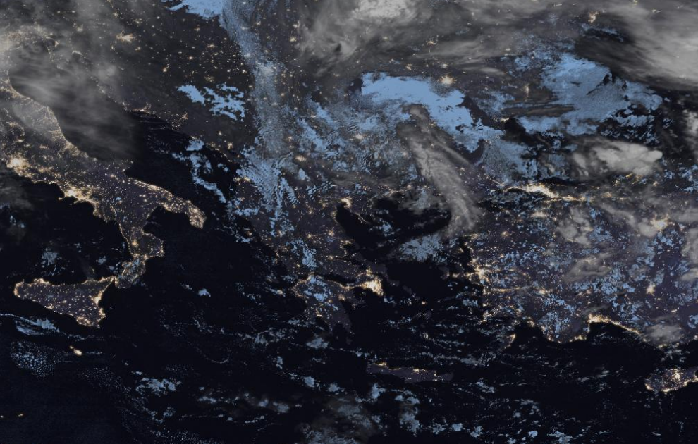 Τελευταία δορυφορική εικόνα νεφοκάλυψης