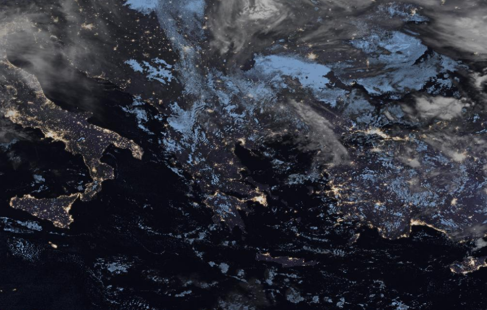 Τελευταία δορυφορική εικόνα νεφοκάλυψης