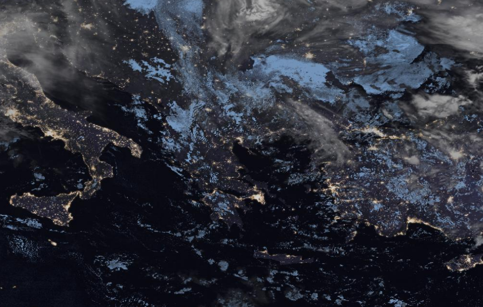 Τελευταία δορυφορική εικόνα νεφοκάλυψης