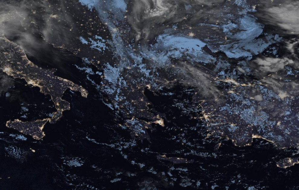 Τελευταία δορυφορική εικόνα νεφοκάλυψης