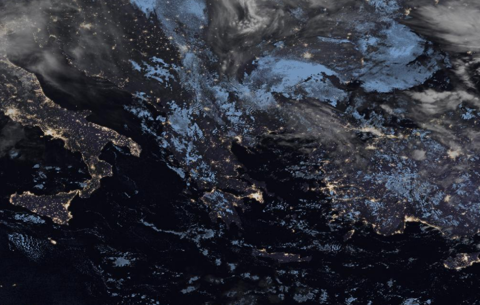 Τελευταία δορυφορική εικόνα νεφοκάλυψης