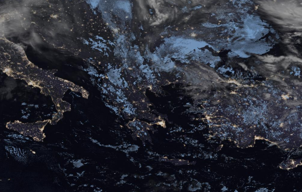 Τελευταία δορυφορική εικόνα νεφοκάλυψης