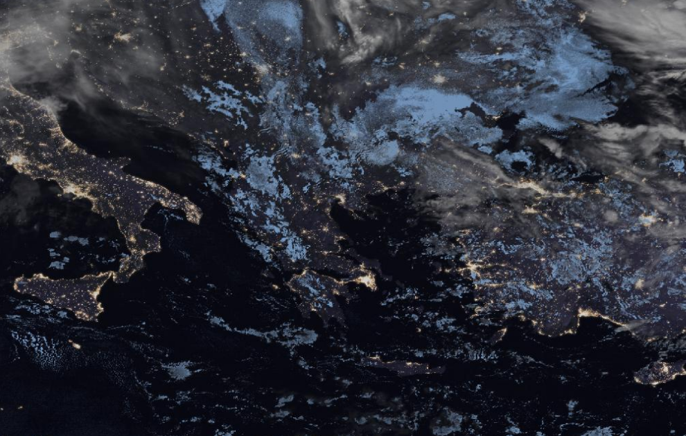 Τελευταία δορυφορική εικόνα νεφοκάλυψης