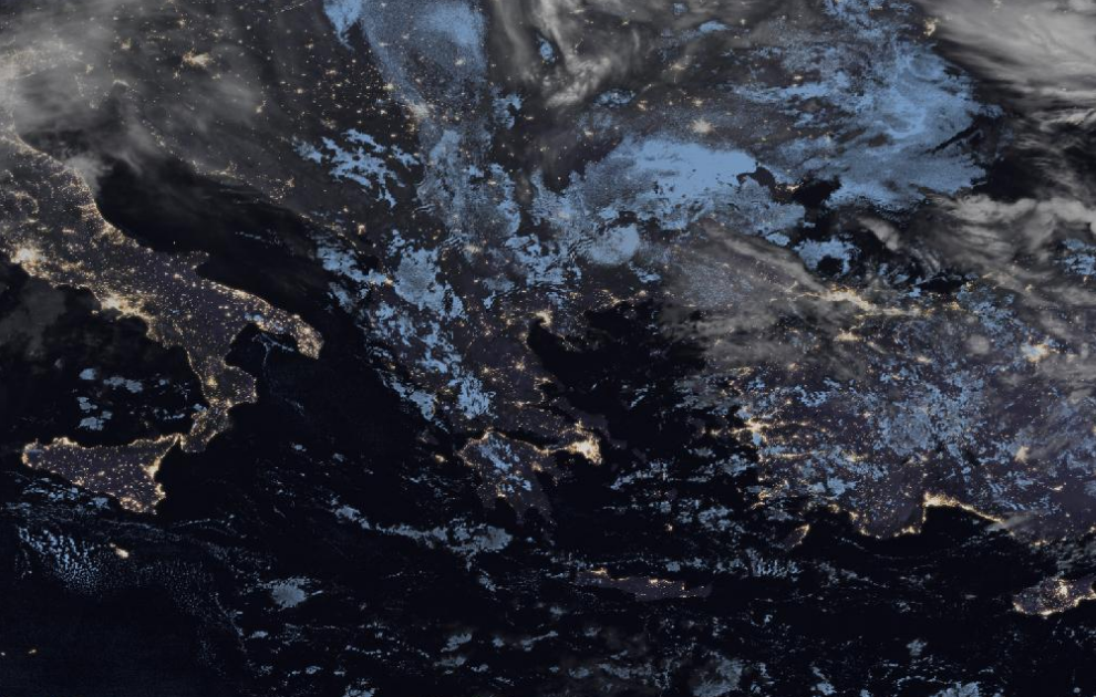 Τελευταία δορυφορική εικόνα νεφοκάλυψης