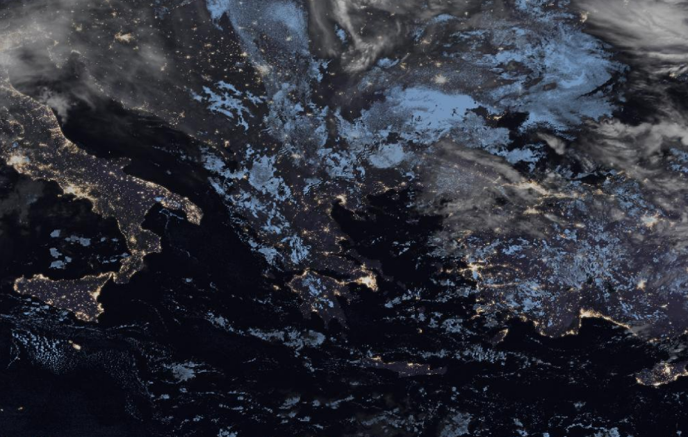 Τελευταία δορυφορική εικόνα νεφοκάλυψης