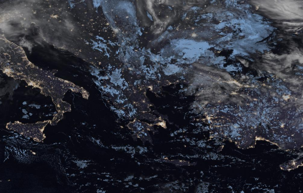 Τελευταία δορυφορική εικόνα νεφοκάλυψης