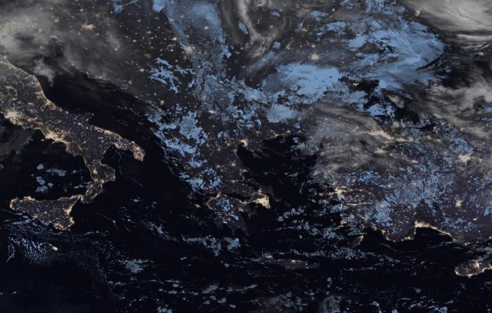 Τελευταία δορυφορική εικόνα νεφοκάλυψης