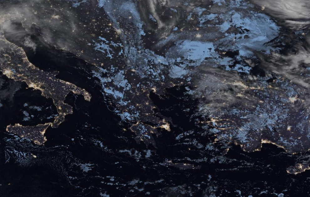 Τελευταία δορυφορική εικόνα νεφοκάλυψης