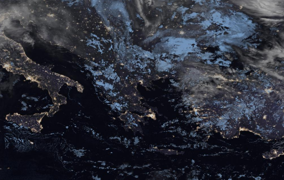 Τελευταία δορυφορική εικόνα νεφοκάλυψης