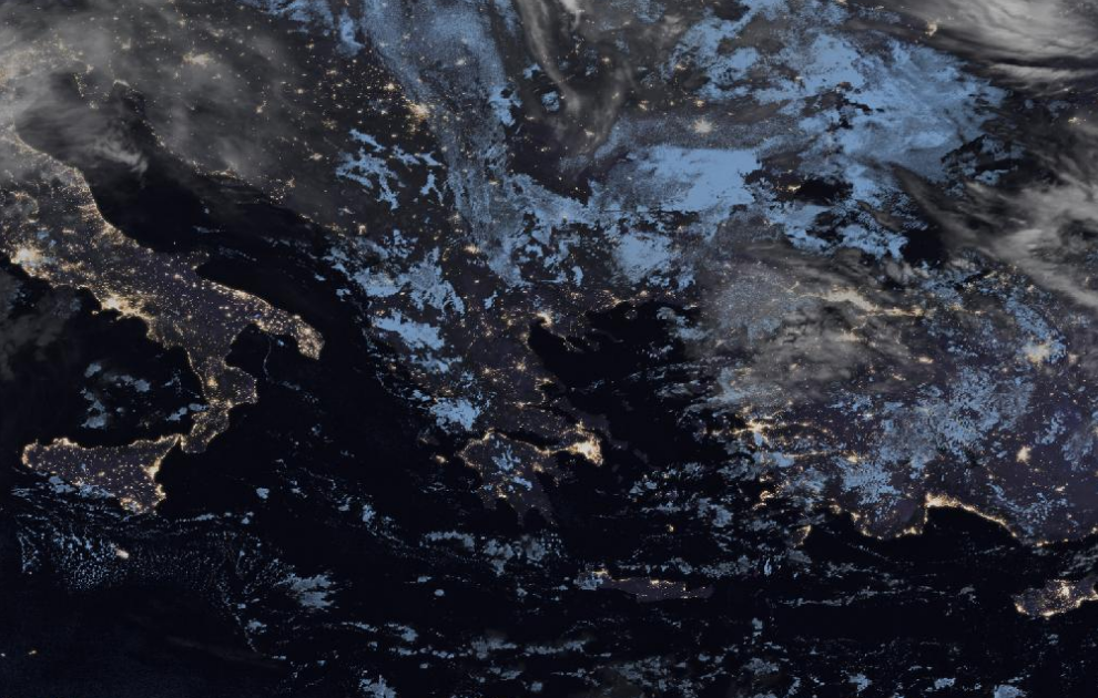 Τελευταία δορυφορική εικόνα νεφοκάλυψης