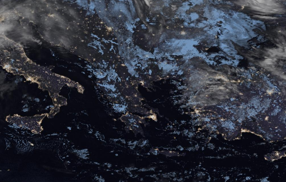 Τελευταία δορυφορική εικόνα νεφοκάλυψης