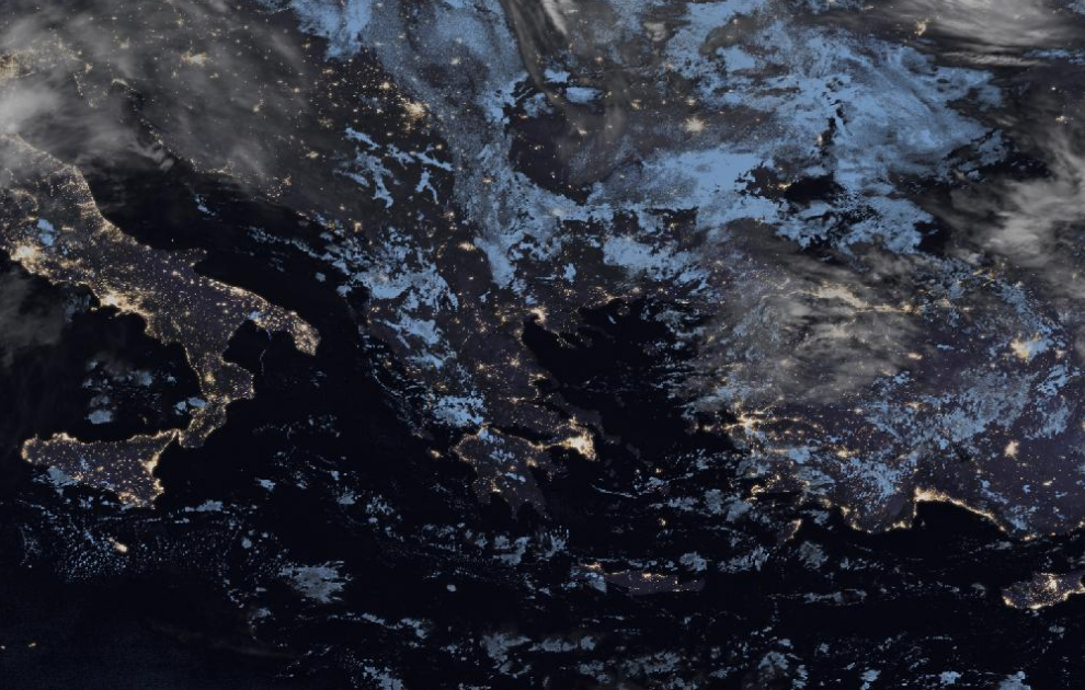 Τελευταία δορυφορική εικόνα νεφοκάλυψης