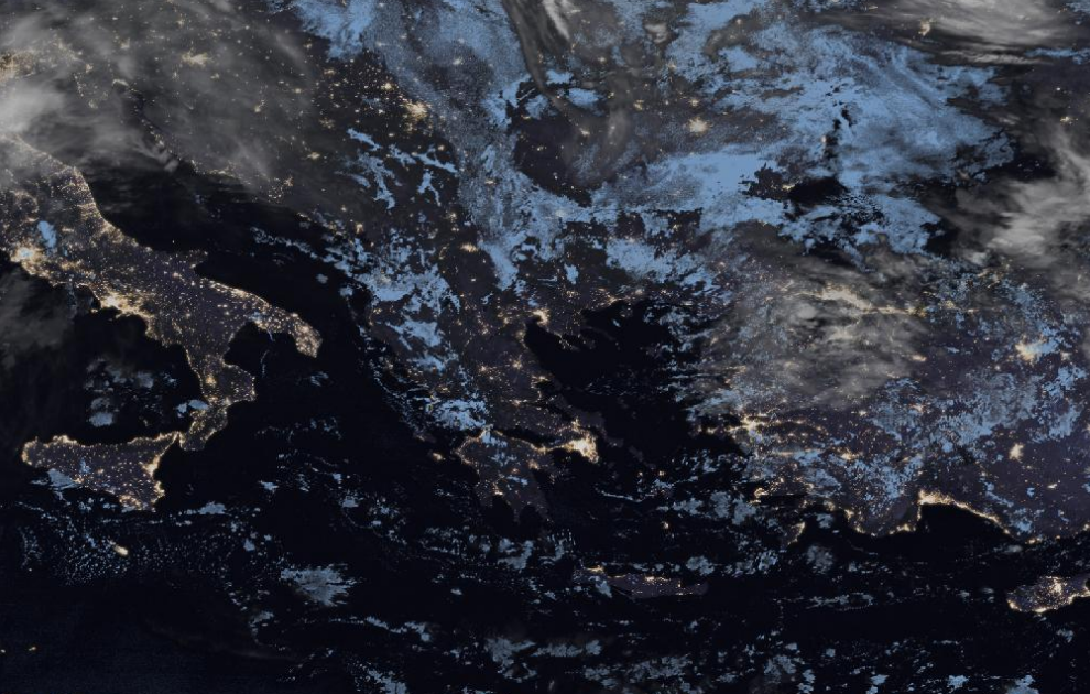 Τελευταία δορυφορική εικόνα νεφοκάλυψης