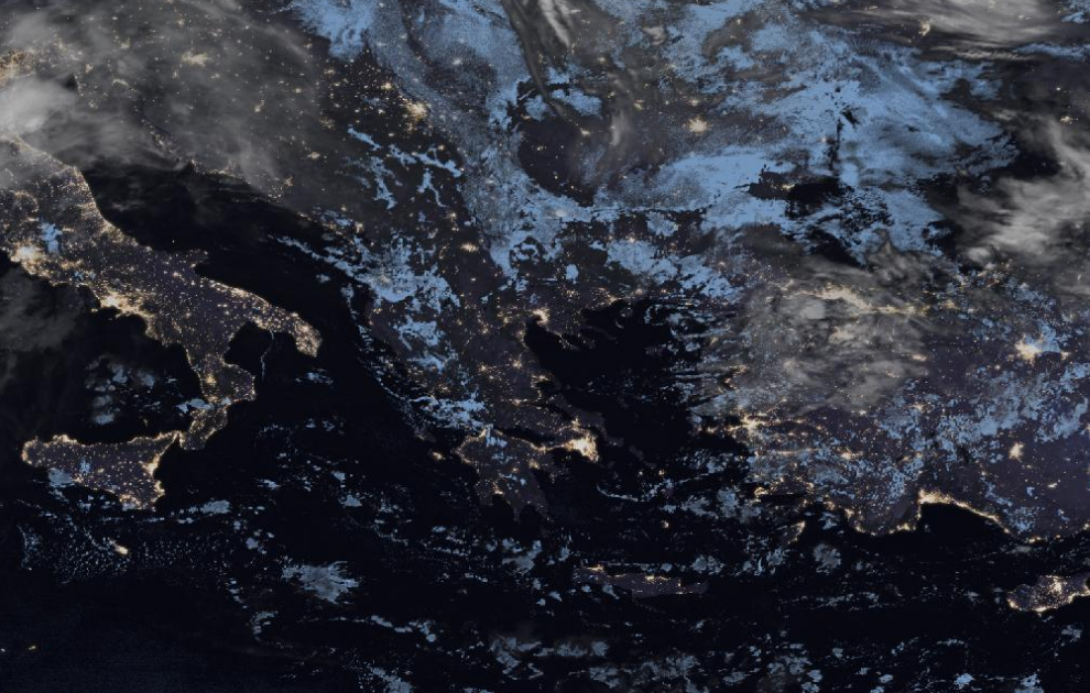 Τελευταία δορυφορική εικόνα νεφοκάλυψης