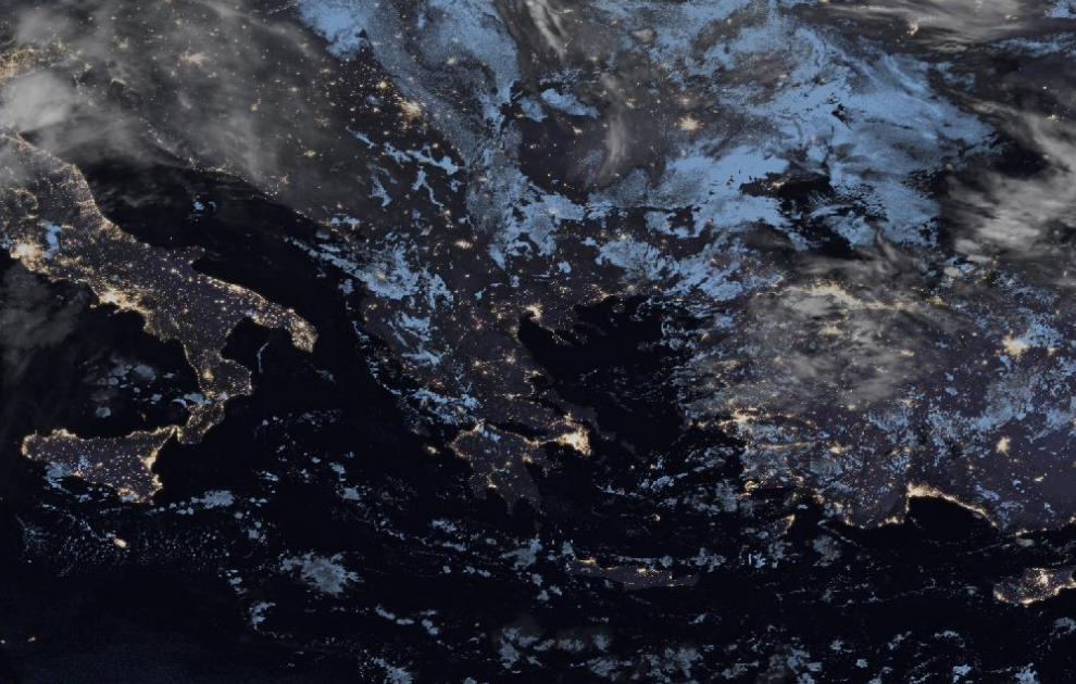 Τελευταία δορυφορική εικόνα νεφοκάλυψης