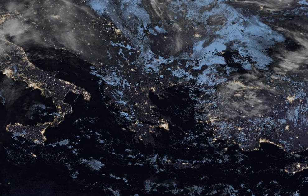 Τελευταία δορυφορική εικόνα νεφοκάλυψης