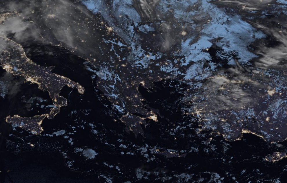 Τελευταία δορυφορική εικόνα νεφοκάλυψης