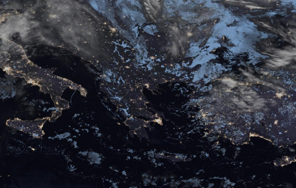 Τελευταία δορυφορική εικόνα νεφοκάλυψης