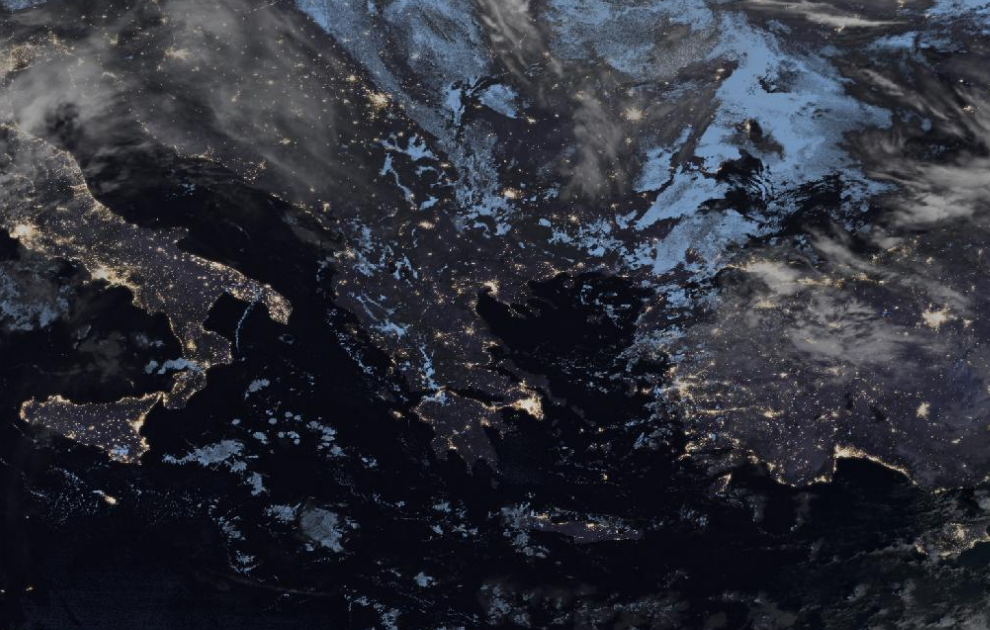 Τελευταία δορυφορική εικόνα νεφοκάλυψης