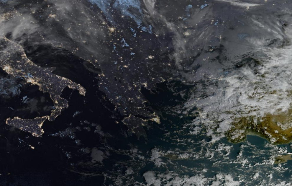 Τελευταία δορυφορική εικόνα νεφοκάλυψης