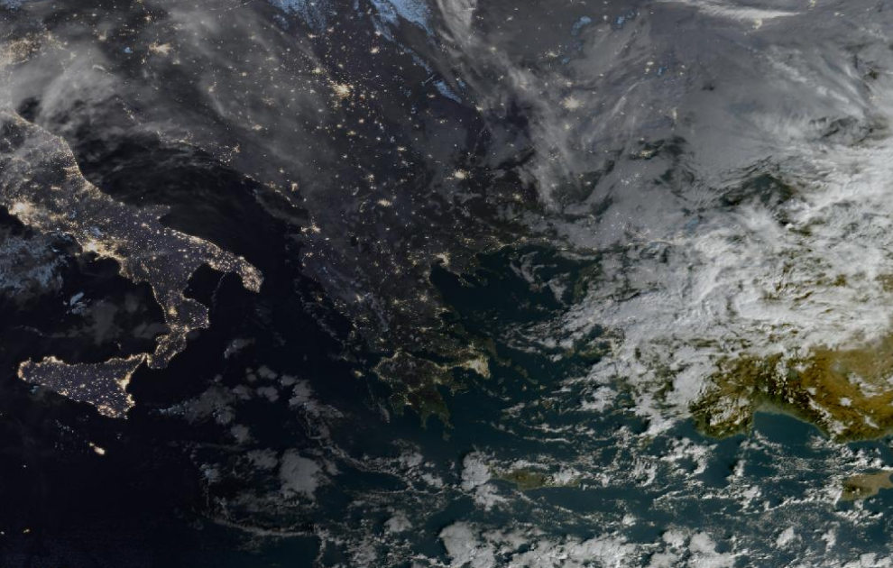 Τελευταία δορυφορική εικόνα νεφοκάλυψης