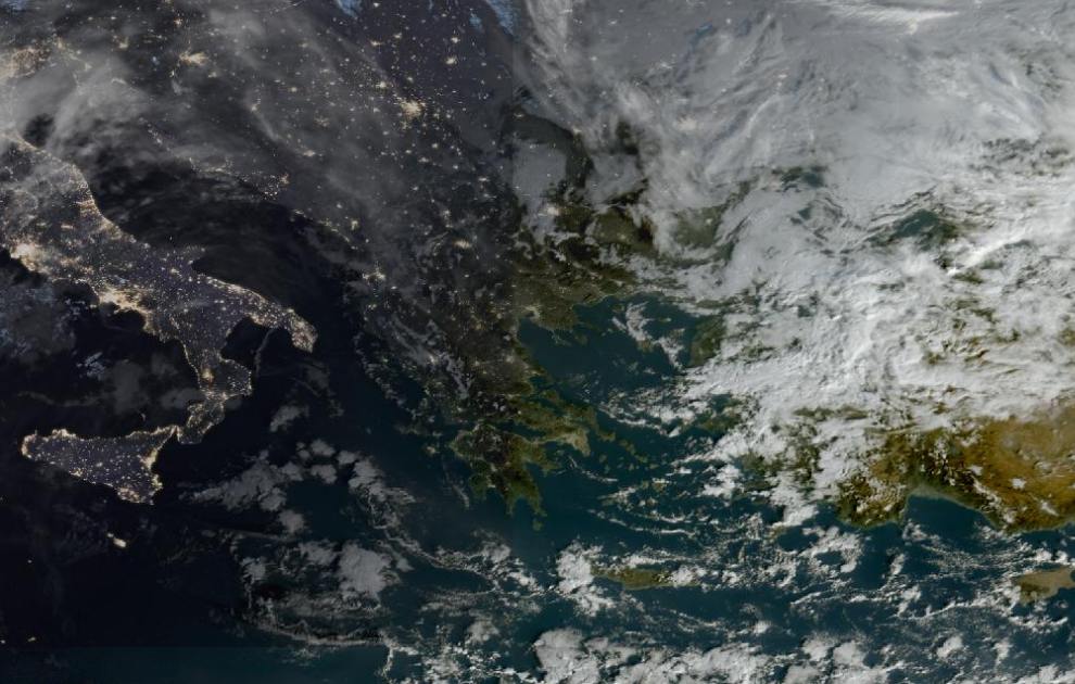 Τελευταία δορυφορική εικόνα νεφοκάλυψης