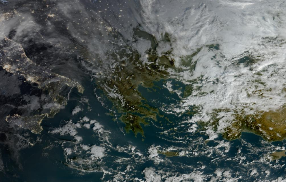 Τελευταία δορυφορική εικόνα νεφοκάλυψης