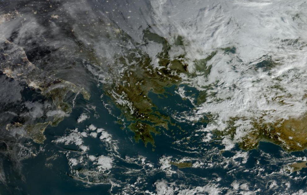 Τελευταία δορυφορική εικόνα νεφοκάλυψης