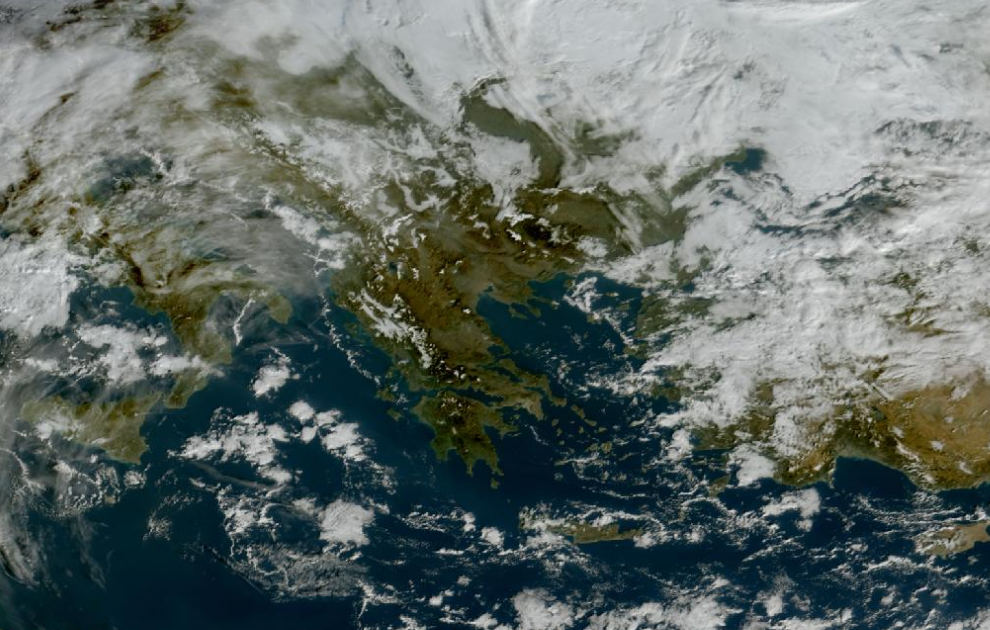 Τελευταία δορυφορική εικόνα νεφοκάλυψης