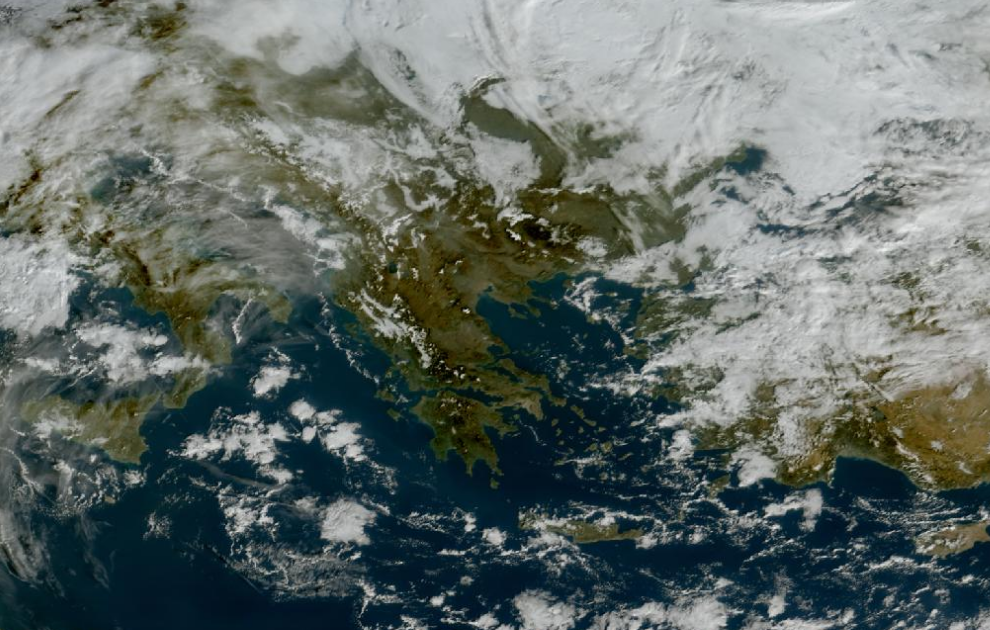 Τελευταία δορυφορική εικόνα νεφοκάλυψης