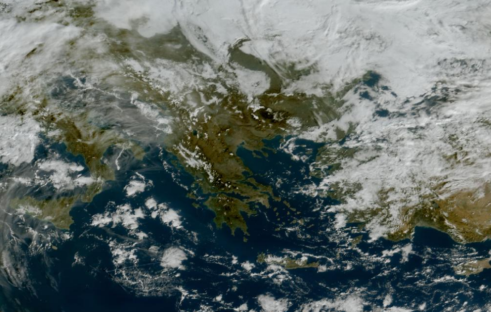 Τελευταία δορυφορική εικόνα νεφοκάλυψης