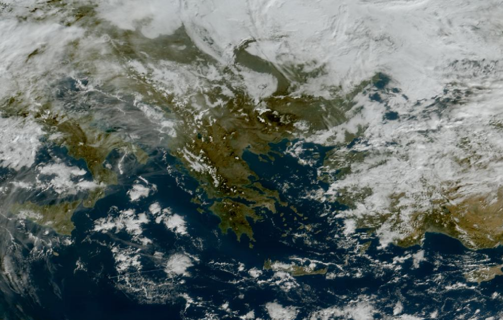 Τελευταία δορυφορική εικόνα νεφοκάλυψης