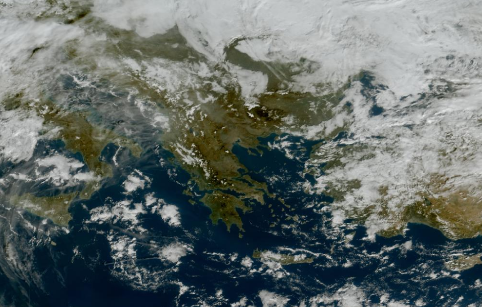 Τελευταία δορυφορική εικόνα νεφοκάλυψης