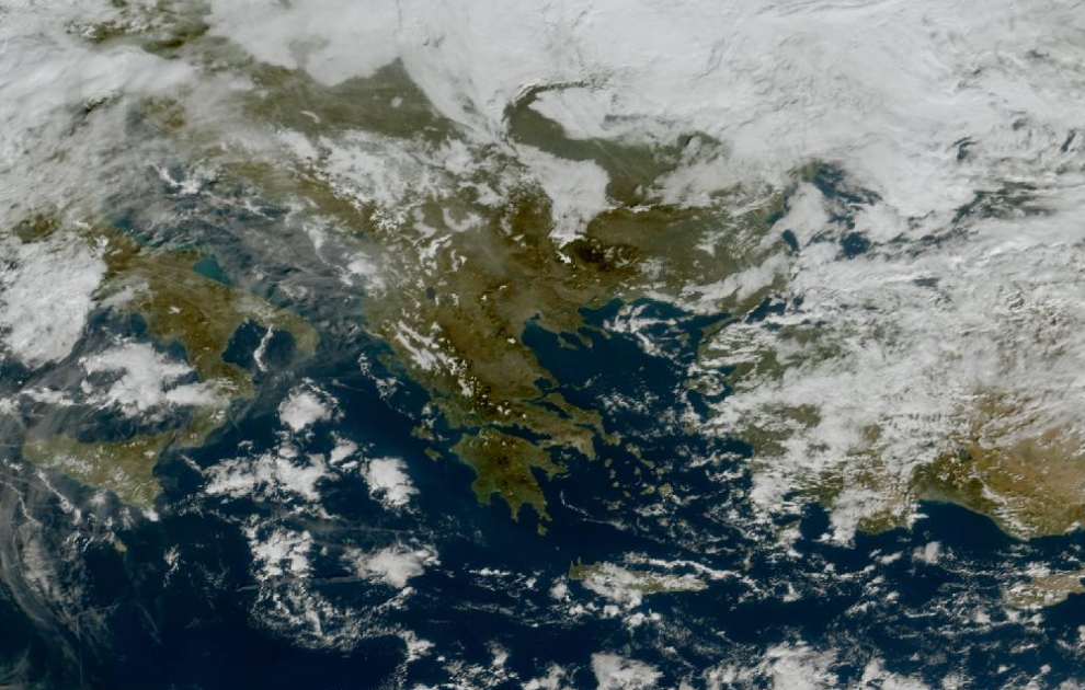 Τελευταία δορυφορική εικόνα νεφοκάλυψης