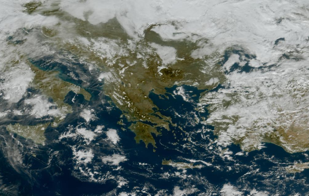 Τελευταία δορυφορική εικόνα νεφοκάλυψης