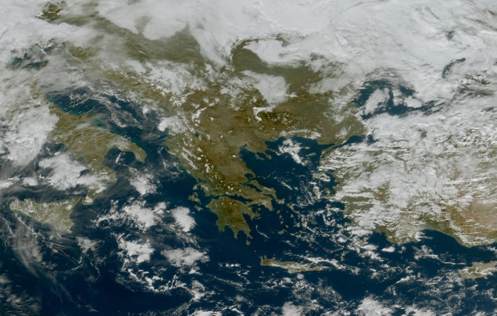 Τελευταία δορυφορική εικόνα νεφοκάλυψης