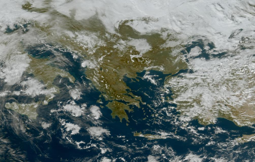 Τελευταία δορυφορική εικόνα νεφοκάλυψης