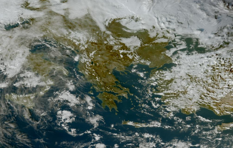 Τελευταία δορυφορική εικόνα νεφοκάλυψης