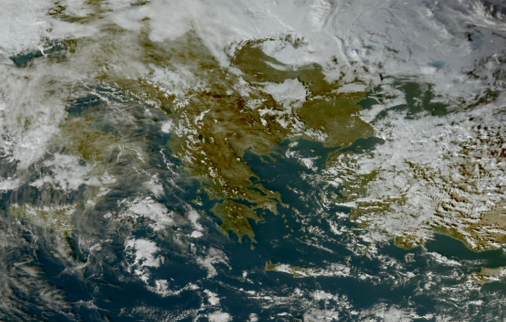 Τελευταία δορυφορική εικόνα νεφοκάλυψης