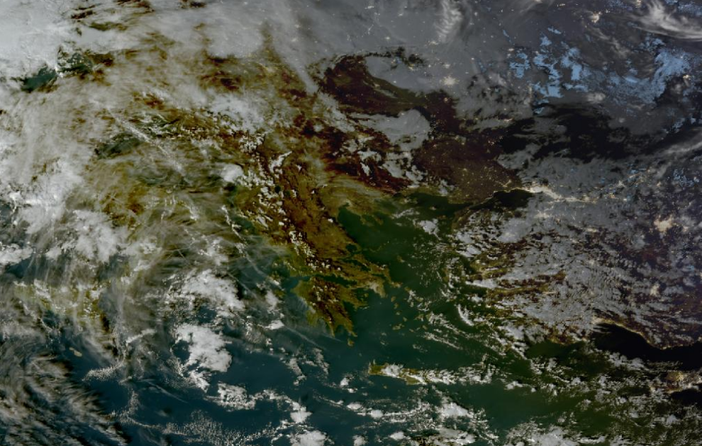 Τελευταία δορυφορική εικόνα νεφοκάλυψης