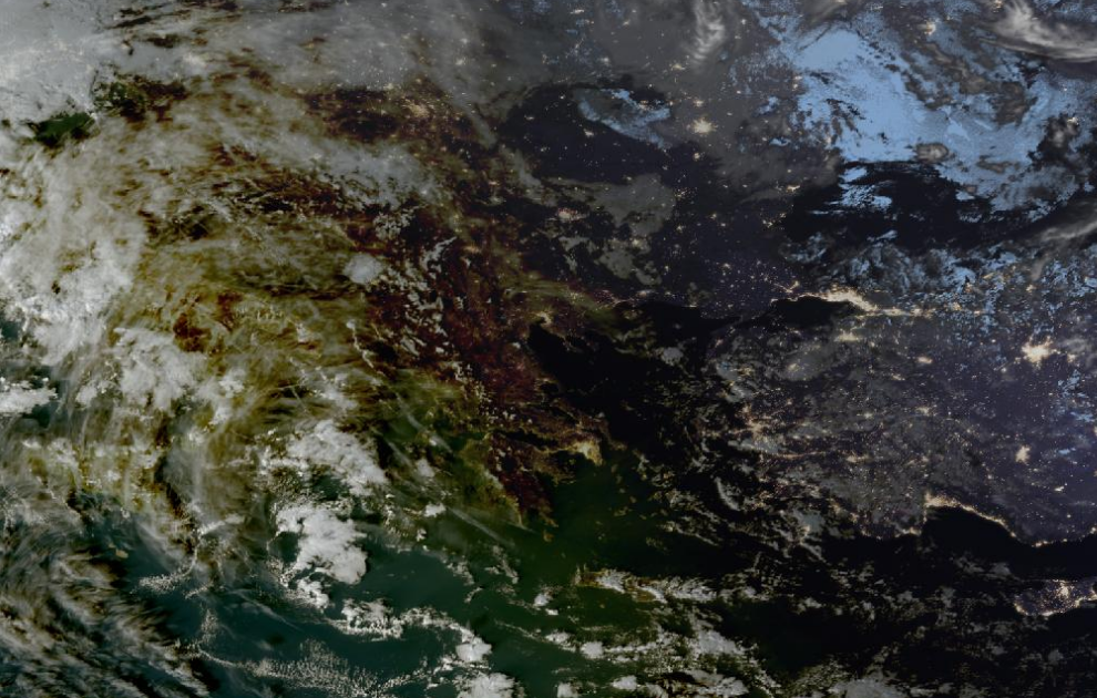 Τελευταία δορυφορική εικόνα νεφοκάλυψης