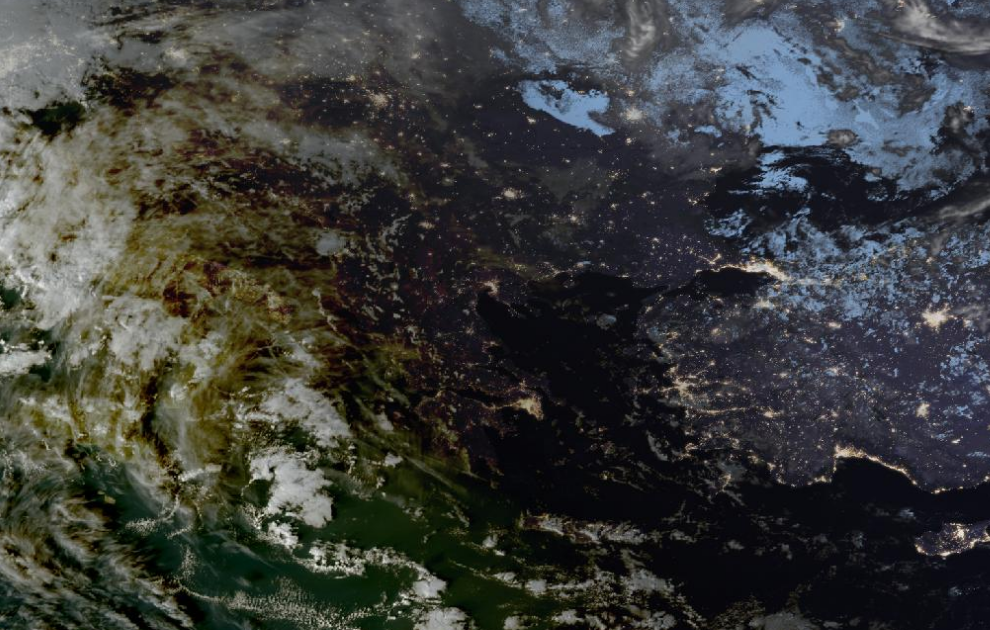 Τελευταία δορυφορική εικόνα νεφοκάλυψης