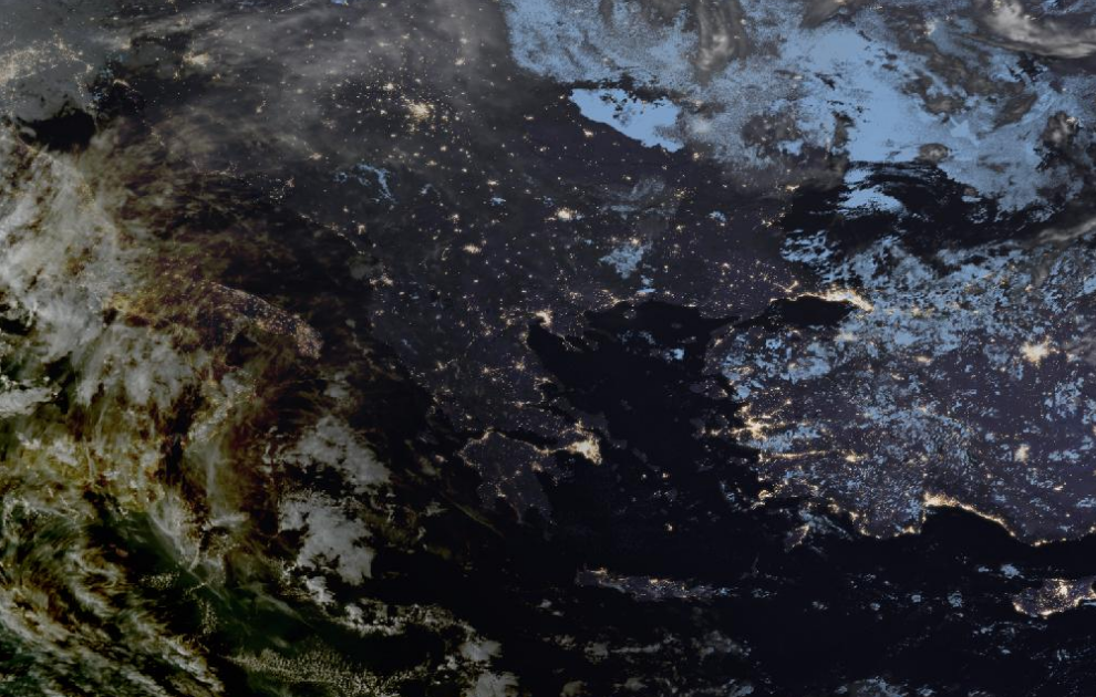 Τελευταία δορυφορική εικόνα νεφοκάλυψης