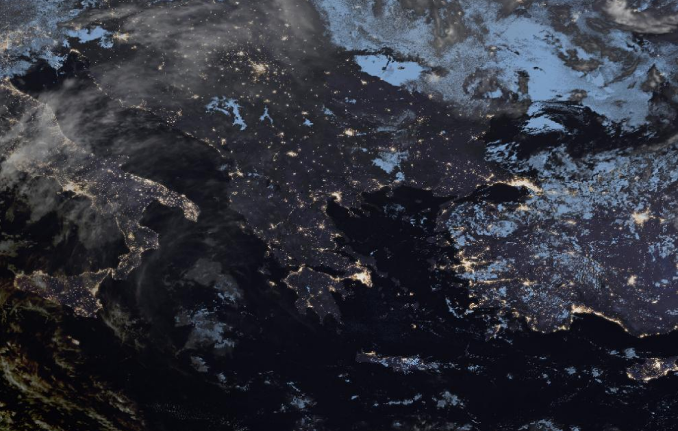 Τελευταία δορυφορική εικόνα νεφοκάλυψης