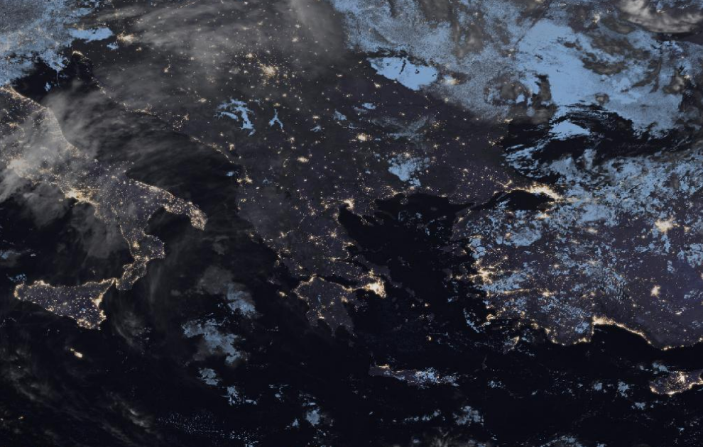 Τελευταία δορυφορική εικόνα νεφοκάλυψης